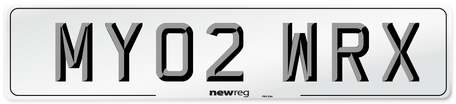 MY02 WRX Number Plate from New Reg